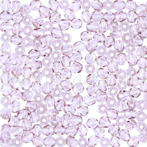 Creez Perles facettes de bohàÂ¨me amethyst 3mm (50)