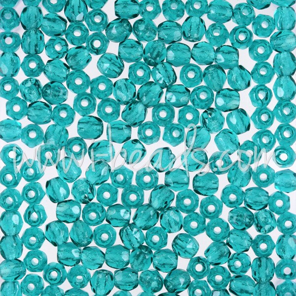 Acheter en gros Perles facettes de boheme teal 3mm (50)