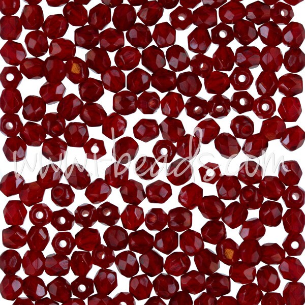 Creez avec Perles facettes de bohàÂ¨me ruby 3mm (50)