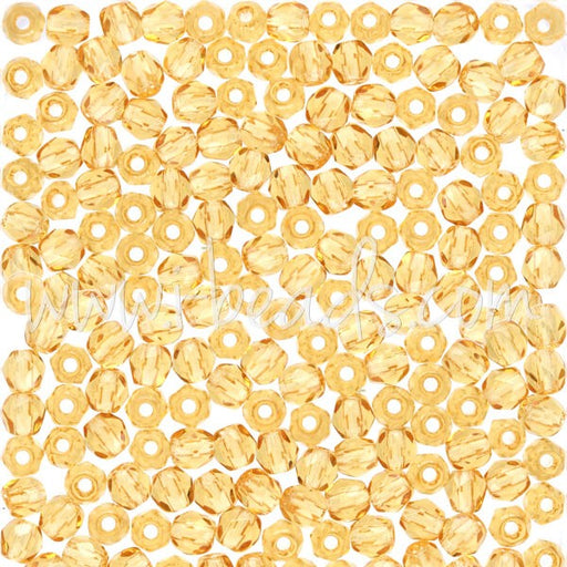 Achat Perles facettes de boheme medium topaz 3mm (50)