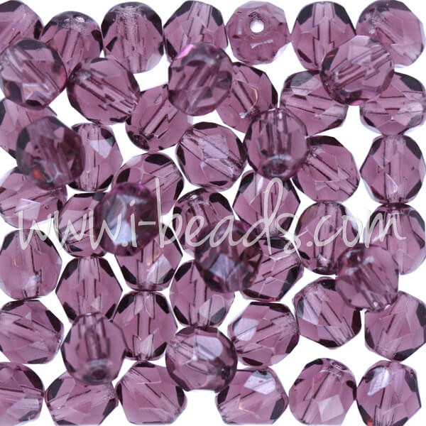 Acheter au détail Perles facettes de bohàÂ¨me amethyst 6mm (50)