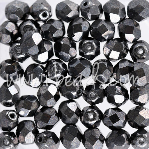 Acheter Perles facettes de boheme hematite 6mm (50)