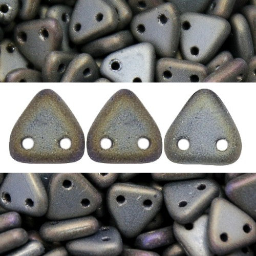 Acheter Perles 2 trous CzechMates triangle matte iris brown 6mm (10g)