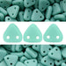 Acheter Perles 2 trous CzechMates triangle matte turquoise 6mm (10g)