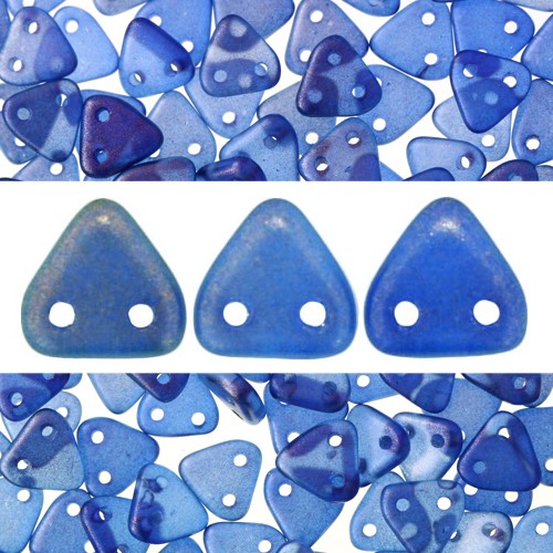 Acheter Perles 2 trous CzechMates triangle halo ultramarine 6mm (10g)