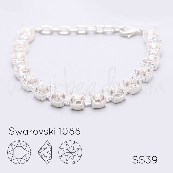 Bracelet sertir pour 15 Cristal 1088 SS39 argenté (1) - LaMercerieDesCopines