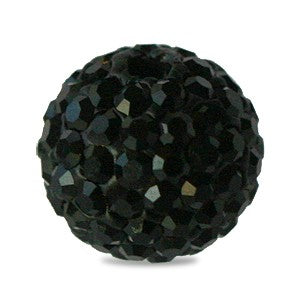 Vente Perle style shamballa ronde essential jet 10mm (2)