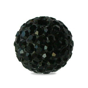 Vente Perle style shamballa ronde deluxe jet 8mm (1)