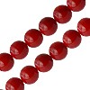 Achat en gros Perles rondes corail bambou rouge 8mm sur fil (1)