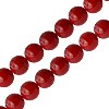 Achat Perles rondes corail bambou rouge 6mm sur fil (1)