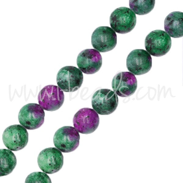 Acheter Perles rondes rubis zoisite chinoise 8mm (1)