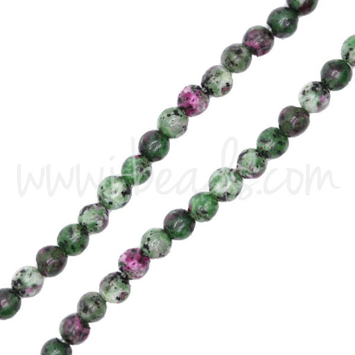 Creez Perles rondes rubis zoisite chinoise 4mm (1)