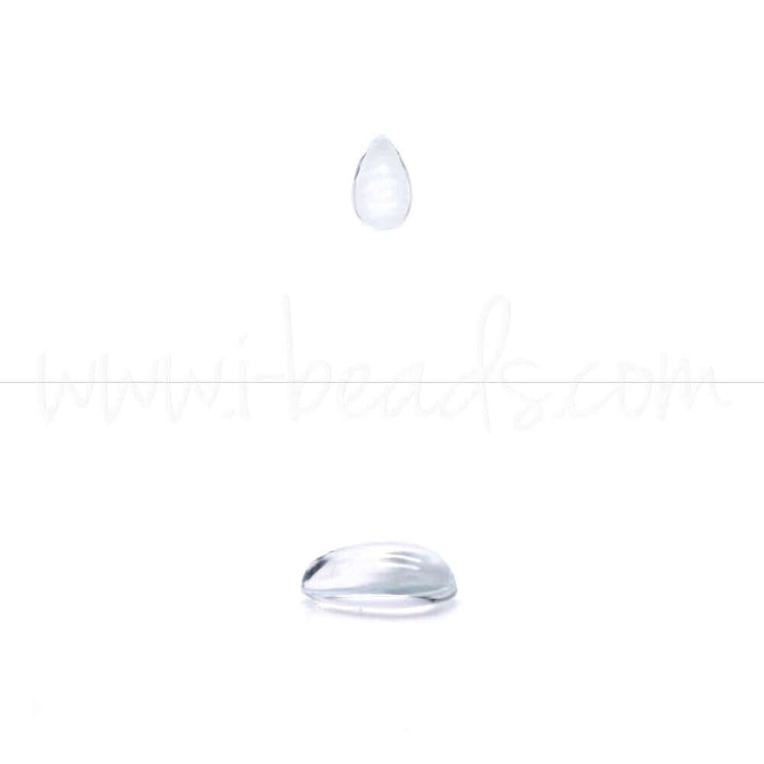 Creez Aigue marine cabochon poire 5x3mm (1)