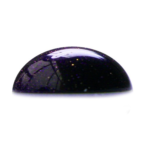 Vente au détail Cabochon Rond Goldstone Bleu 20x7.5mm (1)