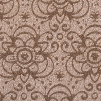 Achat Suédine motif fleurs Camel 10x21.5cm (1)