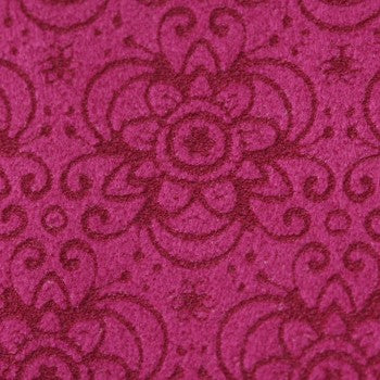 Creez Suédine motif fleurs fuschia 10x21.5cm (1)