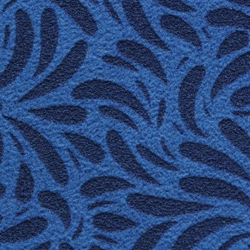 Achat Suédine motif feuilles jazz blue 10x21.5cm (1)