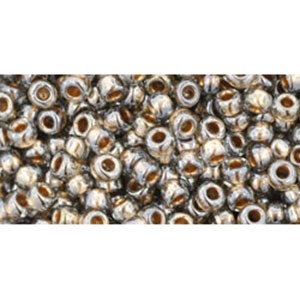 Achat cc993 - perles de rocaille Toho 8/0 gold lined black diamond (10g)