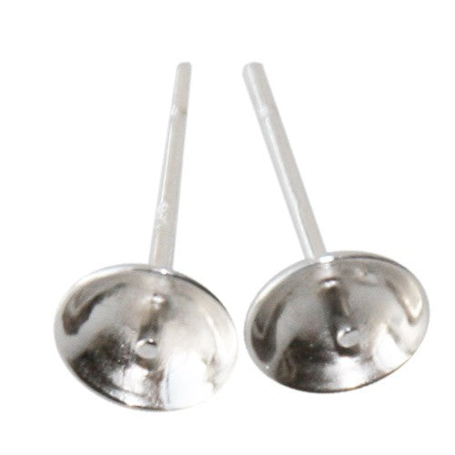 Achat Clou d&#39;oreilles pour perles à monter 8mm argent 925 (2)