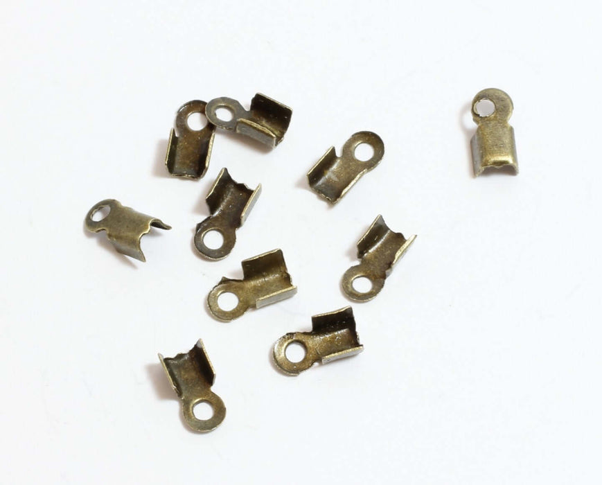 Achat en gros 10 Attaches Embouts cordon bronze 6x3mm