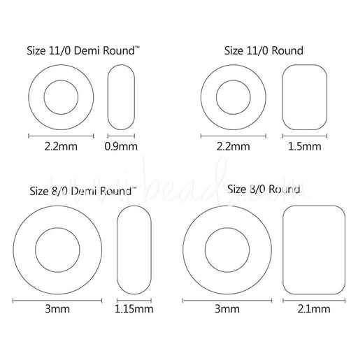 Achat cc1f - toho demi round 11/0 transparent-frosted crystal (5g)