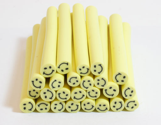 Achat canes fimo x10 SMILEY - cane pate polymère à prix malin