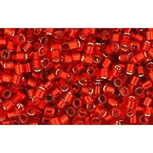 Achat cc25b - perles Toho treasure 11/0 silver lined siam ruby (5g)