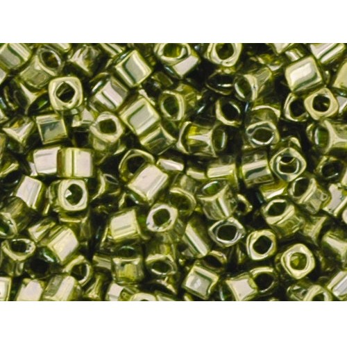 Achat cc457 - perles Toho cube 1.5mm gold lustered green tea (10g)