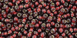 Vente au détail cc25d perles de rocaille Toho 11/0 silver lined garnet (10g)