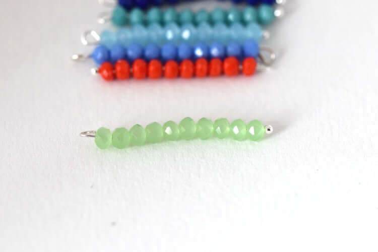 Creez avec 10 perles vert clair à facettes en verre imitation jade 3,5x2,5mm