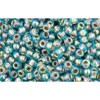 Achat cc995 - perles de rocaille Toho 11/0 gold lined rainbow aqua (10g)