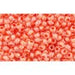 Vente en gros cc985 perles de rocaille Toho 11/0 crystal/ salmon lined (10g)