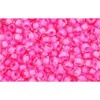 Creez avec cc965 perles de rocaille Toho 11/0 crystal/ carnation lined (10g)