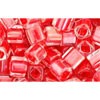 Achat cc341 - perles Toho cube 4mm inside colour crystal/tomato lined (10g)