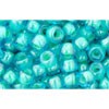 Achat cc954 - perles de rocaille Toho 6/0 inside colour aqua/light jonquil lined (10g)