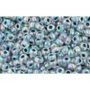 Achat au détail cc773 perles de rocaille Toho 11/0 rainbow crystal/montana blue (10g)