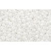 Achat cc121 - perles de rocaille Toho 15/0 opaque lustered white (5g)