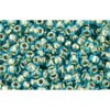 Achat cc284 - perles de rocaille Toho 11/0 aqua/gold lined (10g)