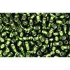 Achat cc37 - perles de rocaille Toho 11/0 silver lined olivine (10g)