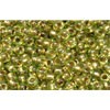 Achat cc996 - perles de rocaille Toho 11/0 gold lined rainbow peridot (10g)