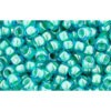 Achat cc954 - perles de rocaille Toho 8/0 aqua/light jonquil lined (10g)