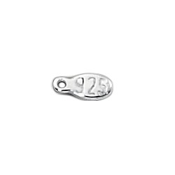 Acheter en gros Medaillon gravé 925 en argent 925 6x3mm (5)