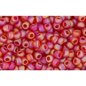 Vente en gros cc165cf perles de rocaille Toho 8/0 transparent rainbow frosted ruby (10g)