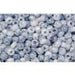 Vente au détail cc1205 perles de rocaille Toho 11/0 marbled opaque white/blue (10g)