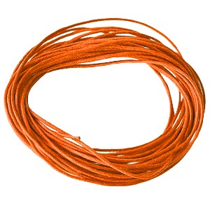 Acheter Cordon en coton cire orange 1mm, 5m (1)