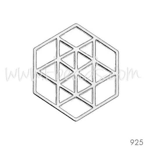 Acheter en gros Lien laser cut argent 925 hexagone 16mm (1)