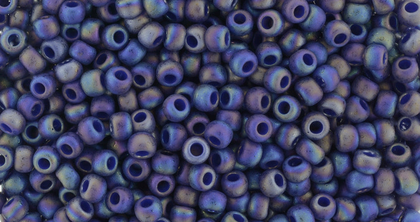 Vente au détail cc2637F perles de rocaille Toho 11/0 semi glazed rainbow Navy Blue (10g)