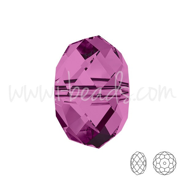 Perles briolette Cristal 5040 amethyst 6mm (10) - LaMercerieDesCopines