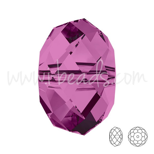 Perles briolette Cristal 5040 amethyst 8mm (6) - LaMercerieDesCopines