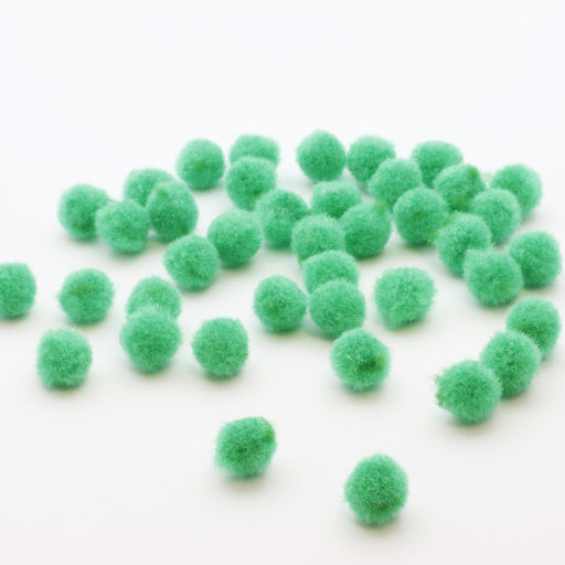 Achat pompons ronds verts x40 en laine 10mm - A coudre comme à coller